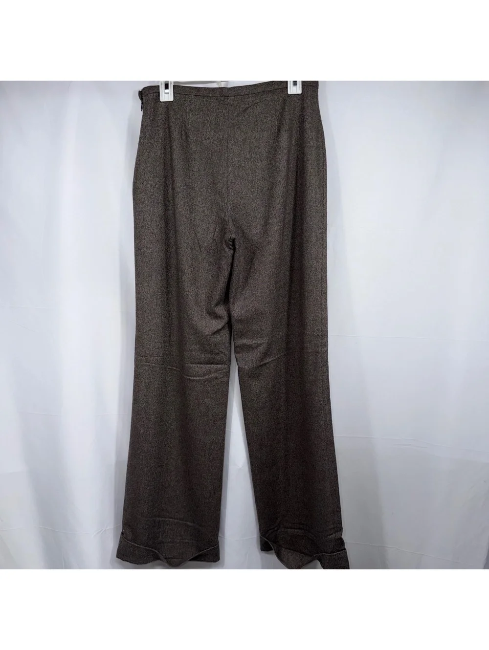 J.Crew Stretch Wool Blend Wide Leg Dress Pants Women’s Size 6 Brown Trousers